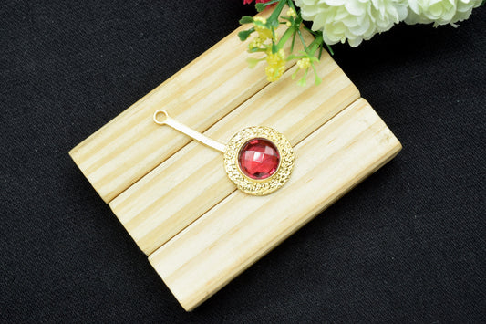 Pink Tourmaline Pendant , Pink Tourmaline  Gemstone Handmade Pendant ,Single Bail Checker Cut Gemstone Connector, Gold Plated Connectors