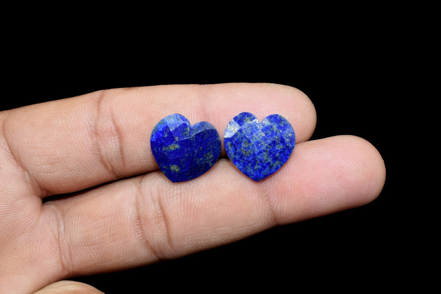 Lapis Faceted Heart 14MM Briolettes, Lapis Lazuli Carved Heart Shape Briolette Beads, Lapis Fancy Briolettes,Natural Lapis Lazuli Faceted