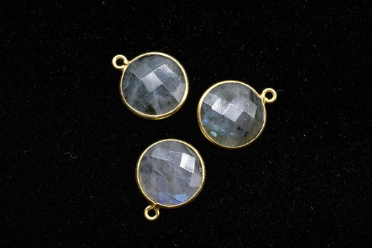 Labradorite 12mm Round Charm,Labradorite Pendant,Teardrop Pendant,Faceted Labradorite,Gemstone Charm,Gemstone Pendant,Labradorite Charms