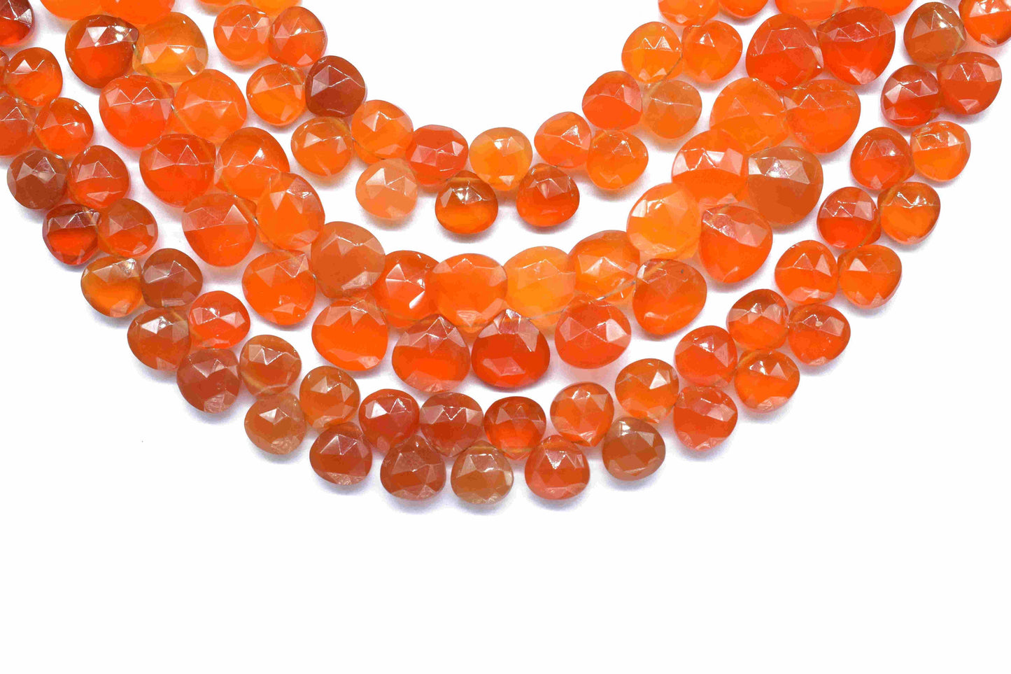 Carnelian Faceted Heart Shape Beads, Carnelian 10mm Heart Shape Beads, Faceted Orange Carnelian Beads, Heart Shape Carnelian Beads, jewelry