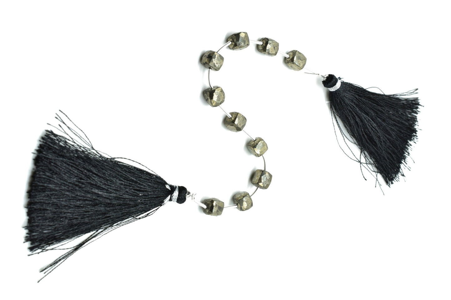 Natural Pyrite 7mm Cube Box Beads,Gemstone Faceted Box Briolettes,Pyrite Box shape Briolettes,Jewelry Making Beads,Pyrite 6 Inch Strands