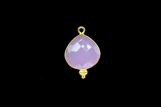 Rose Quartz Checker Board cut Pendant,Rose Quartz Gemstone 14mm Heart shape charm,Gemstone connector,Rose Quartz Pear Pendant Jewelry,Gift