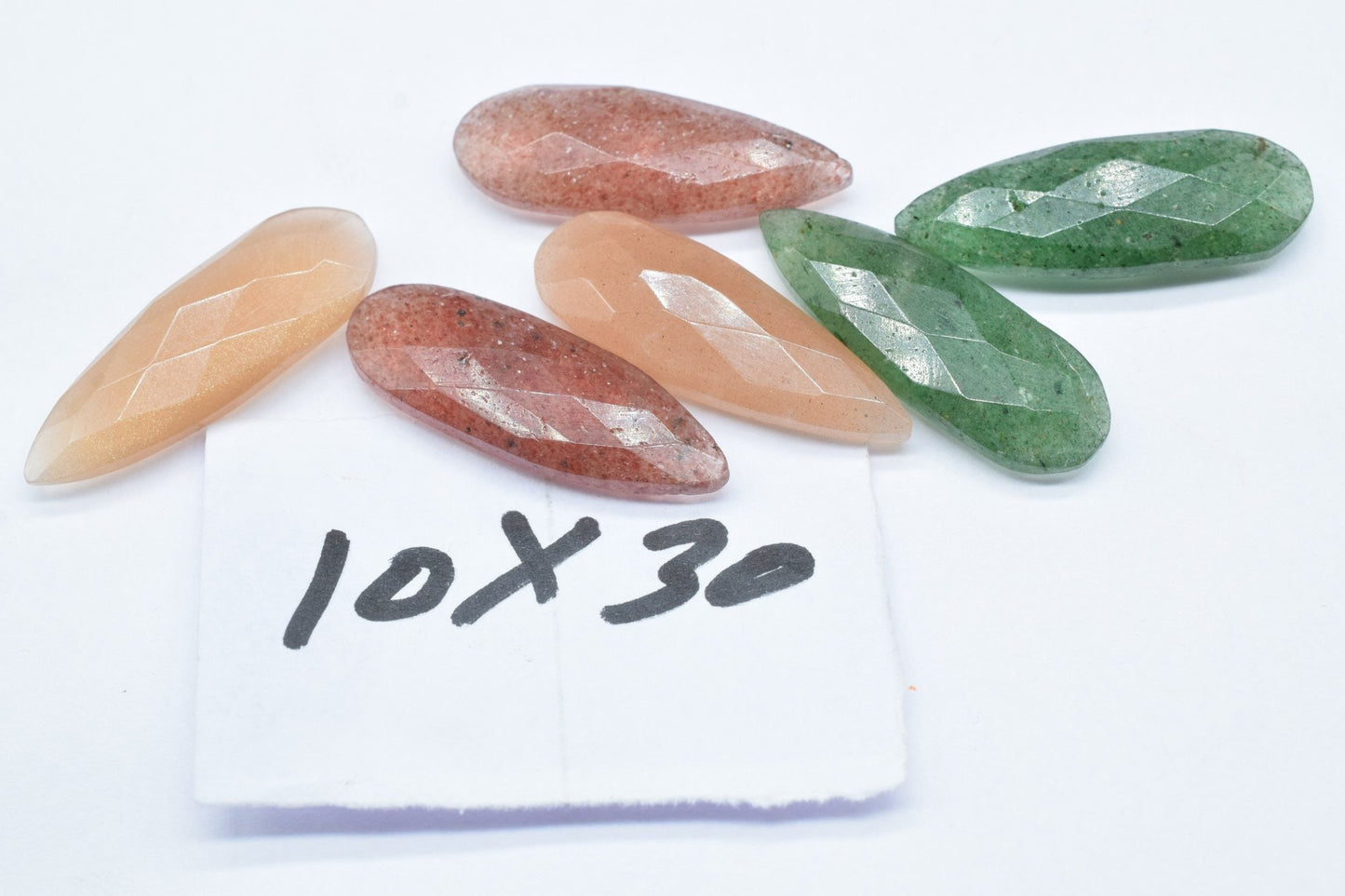 Pink Strawberry Long Tear drop 10x30mm Briolettes,Pink Strawberry Faceted Briolettes,Pink Gemstone Briolettes,jewelry Making supplies,beads