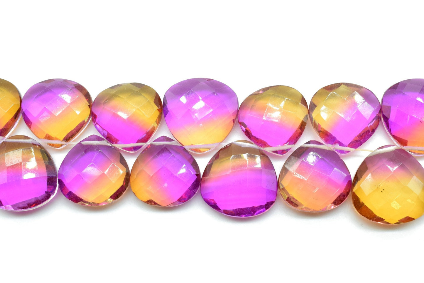 Natural Ametrine 20mm Heart Shape Briolettes,AAA Quality briolettes,20mm heart shape beads,Ametrine jewelry beads,Ametrine Briolettes,gift