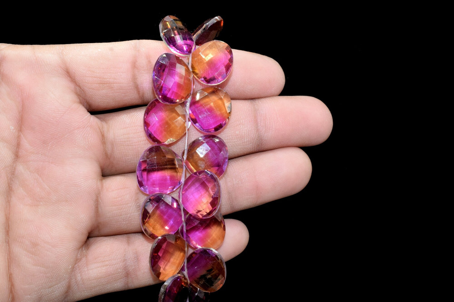 Natural Ametrine 20mm Heart Shape Briolettes,AAA Quality briolettes,20mm heart shape beads,Ametrine jewelry beads,Ametrine Briolettes,gift