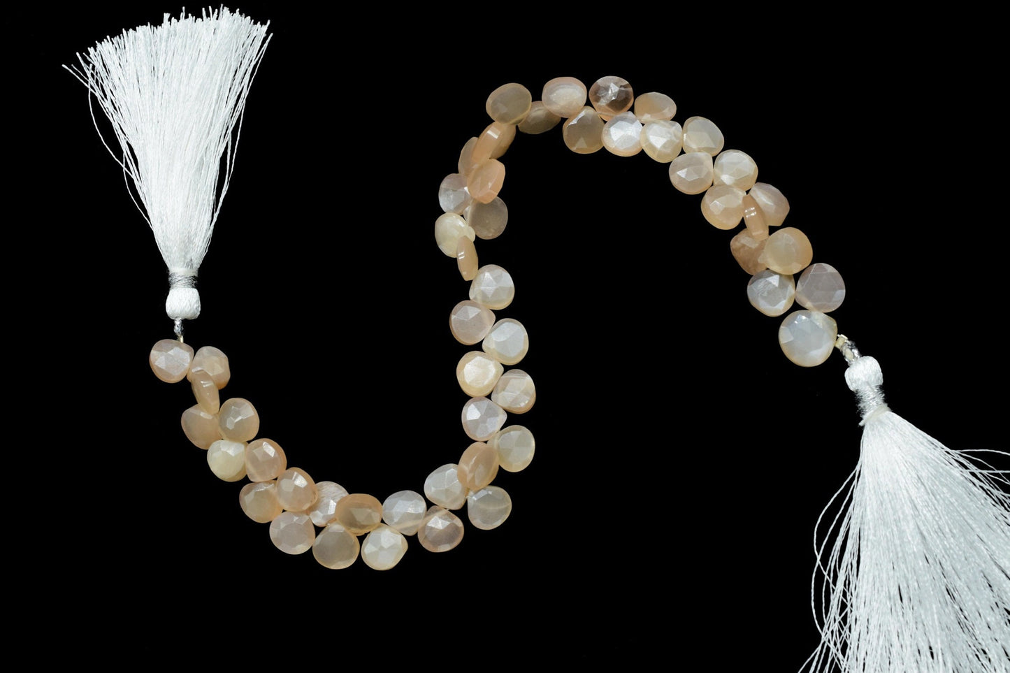 Peach Moonstone Faceted 6mm To 7mm Heart Shape Beads,Peach Gemstone Fine Quality Beads Jewelry Making,Peach Moonstone Faceted Beads Strnads