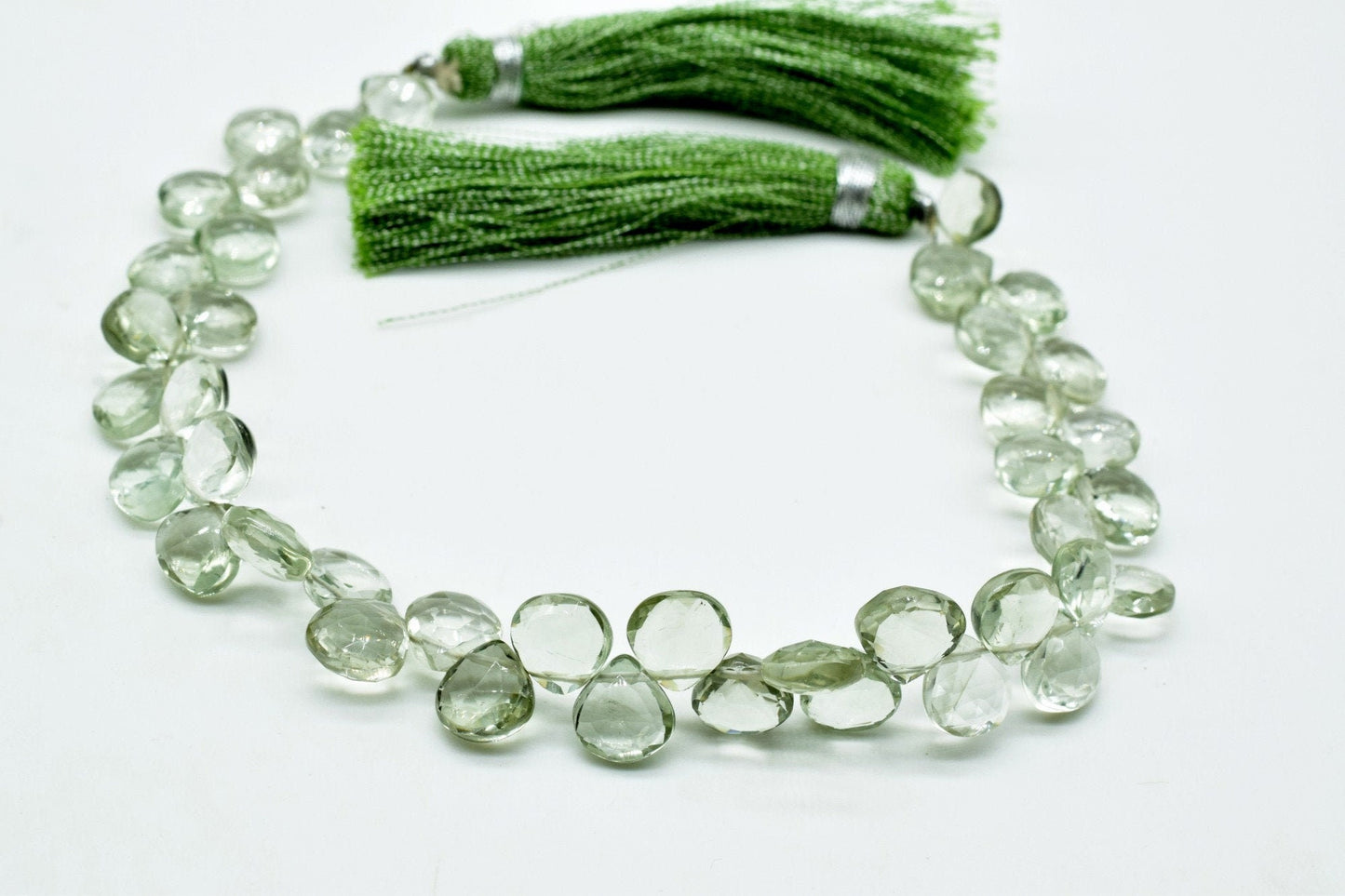 Natural Green Amethyst Heart Shape Briolette,green Faceted Heart Shape beads,Side Drilled beads,AAA Quality Briolettes,jewelry making beads,