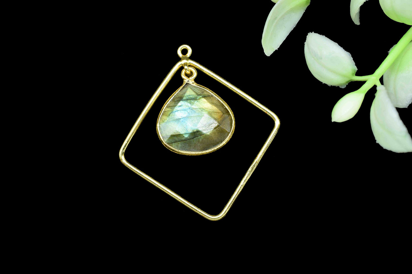 Gemstone 14mm Heart Shape Pendant Connectors,Components Earring Station Finding,Gemstone Craft Supply,Finding Handmade Square Jewelry,gift