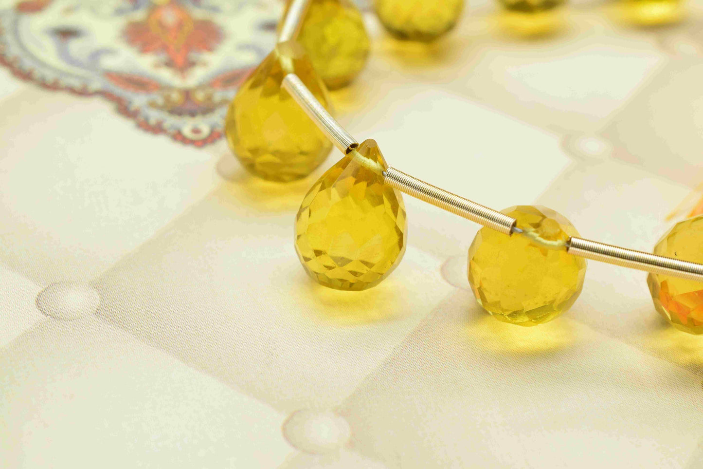 Citrine Drop 10x14mm Faceted Briolette,Teardrop Shape Briolette,Yellow Color Citrine Drop,Citrine Faceted Drop Shape Briolettes jewelry,Gift