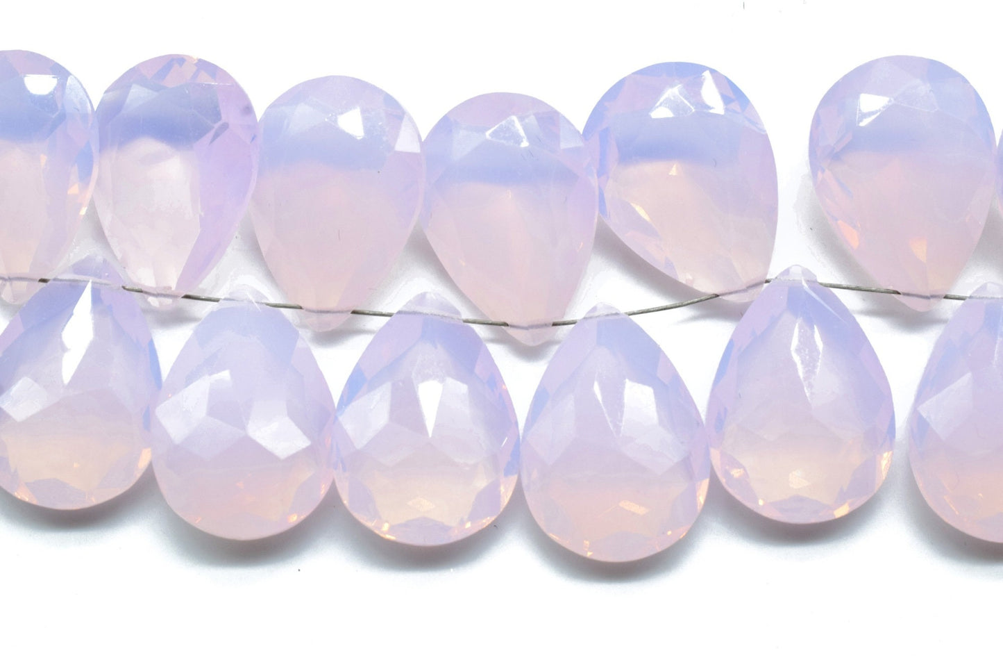 Pink Opalite Faceted Briolette 13x18mm Pear Shape,Opalite Pear Shaped Beads Strand,Faceted Briolette Beads,Finding Jewelry Supplies beads