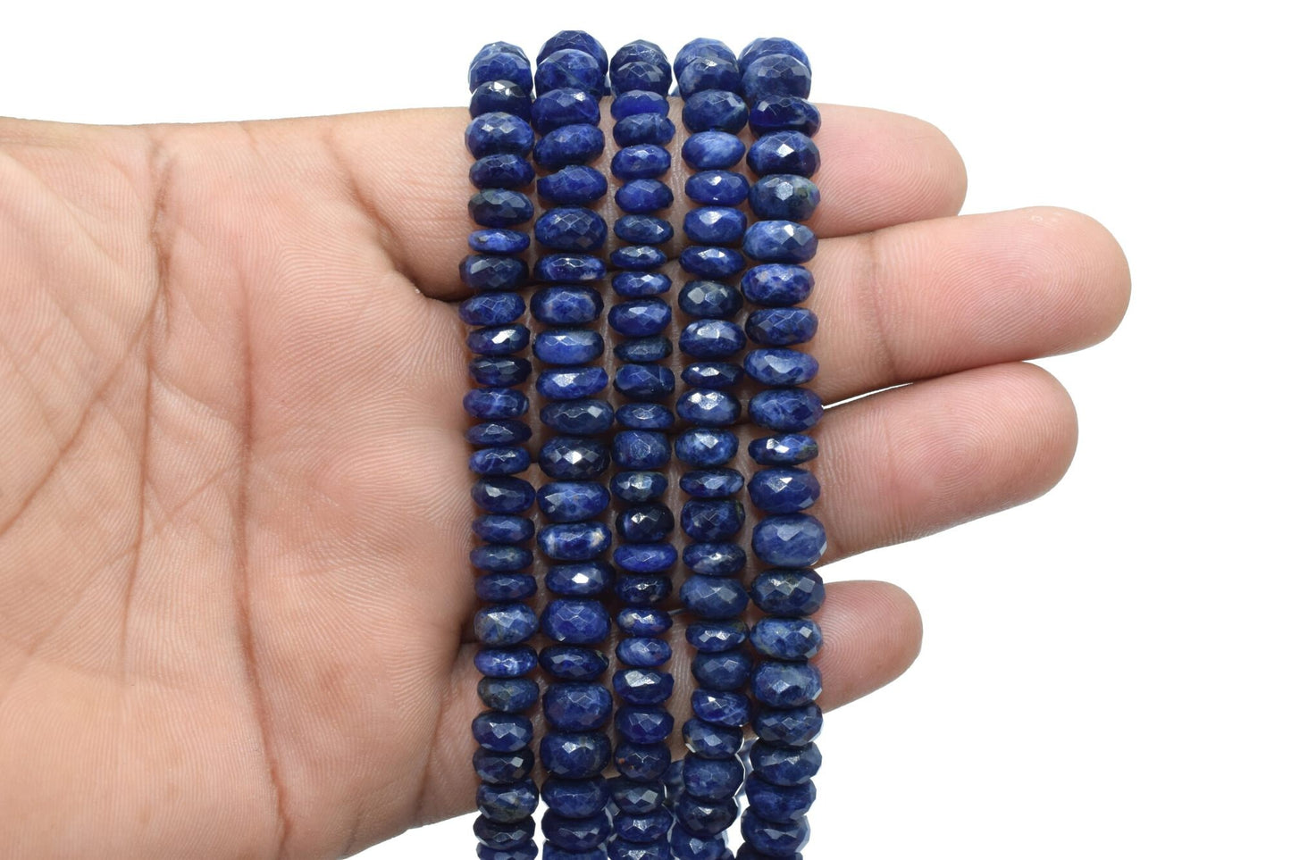 Lapis Lazuli rondelle Beads,8mm to 8.5mm faceted Beads,Dark Blue stone beads,Semi Precious Beads,Lapis Big size bead,fine quality beads,