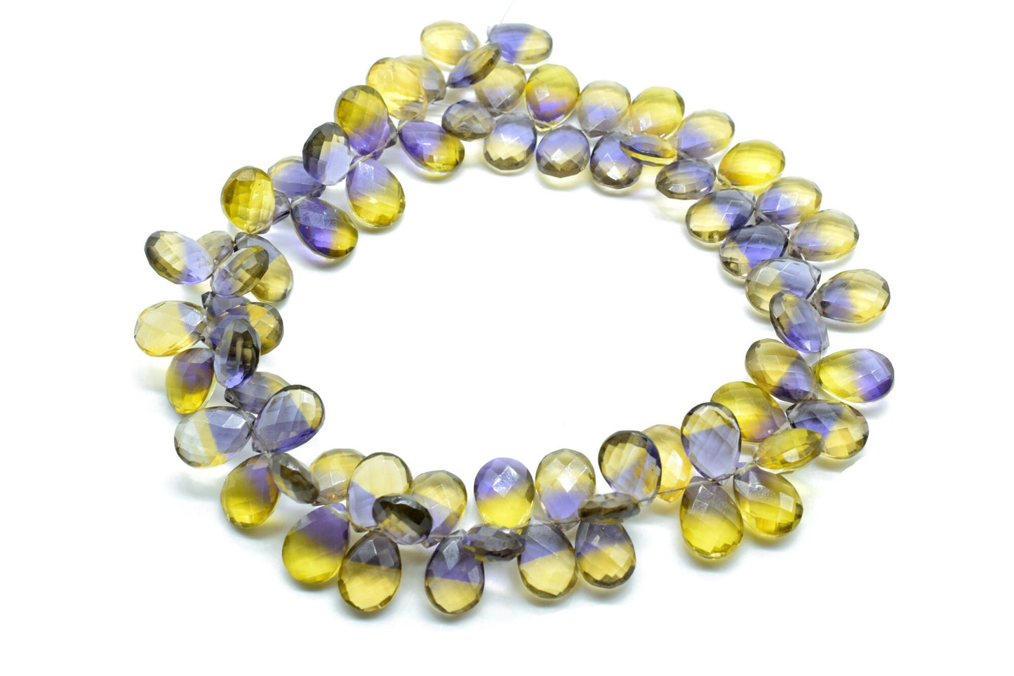 Natural Ametrine 9x13mm Faceted Pear Shape Briolettes,Ametrine Briolette AAA Flat Pear Drops Micro Faceted,Ametrine Faceted Drops,Briolette