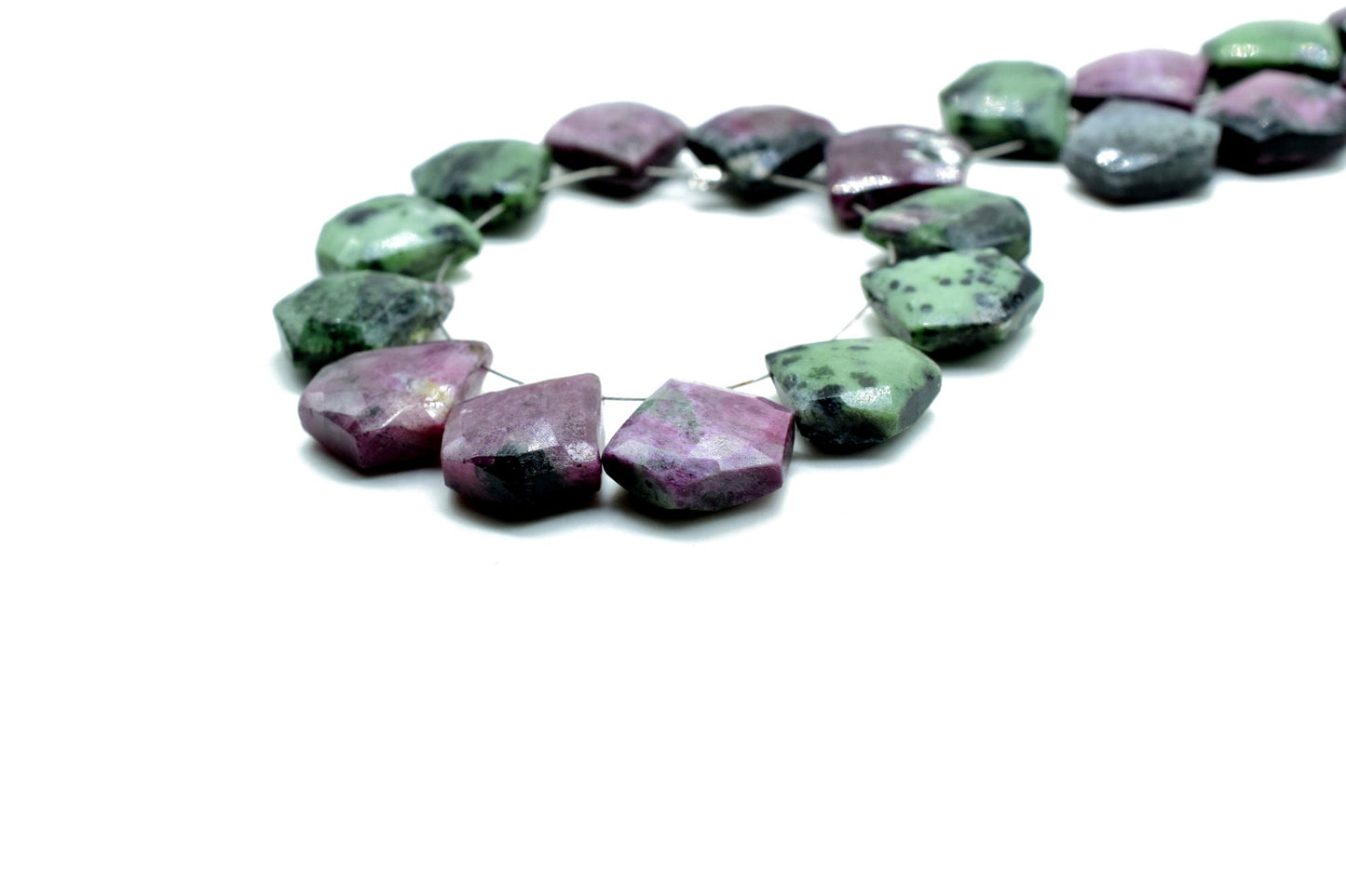 Natural Ruby Zoisite 15mm Briolette,Side Drilled Briolettes,Fancy Shape Briolettes, Gemstone Beads,Gemstone Charm,Jewelry Beads,jewelry