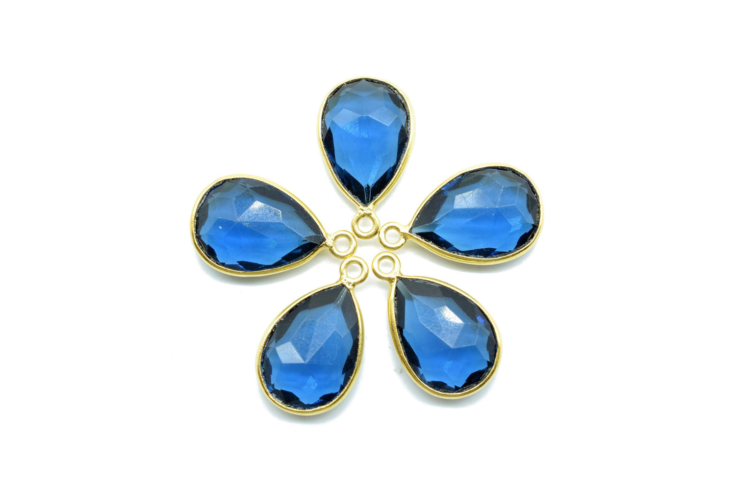 Kyanite 9x13mm pear shape single bail charm,Kyanite Teardrop Gold Plated bezel,Kyanite Bezel,jewelry making charm,Kyanite Handmade charms