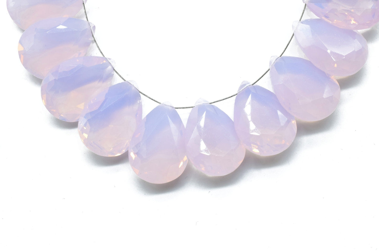 Pink Opalite Faceted Briolette 13x18mm Pear Shape,Opalite Pear Shaped Beads Strand,Faceted Briolette Beads,Finding Jewelry Supplies beads
