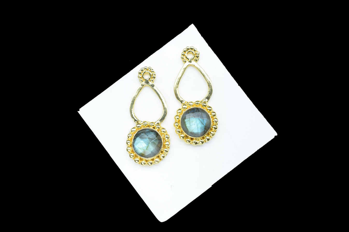 Labradorite Designer Pendant/Jewelry making Stone/Labradorite Pendant Charm/Handmade Jewelry Component/Round Shape Stone/Connector/Gift