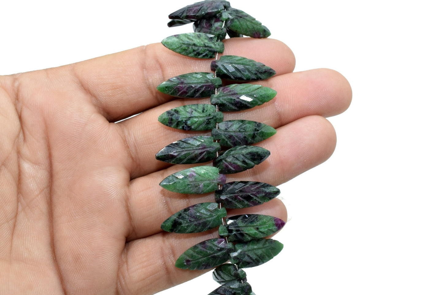 Natural Ruby Zoisite 8x20mm carved Briolettes,,Gemstone Briolettes,Ruby Zoisite Carved Briolettes,Ruby Zoisite Carved Fancy Shape Briolette