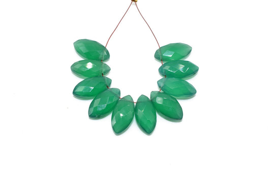 Green Onyx Marquise briolettes,6x12mm marquise,Green Onyx Pear Briolettes Supplies,Craft Supplies,Green Onyx Micro Briolette Bead,Green Onyx