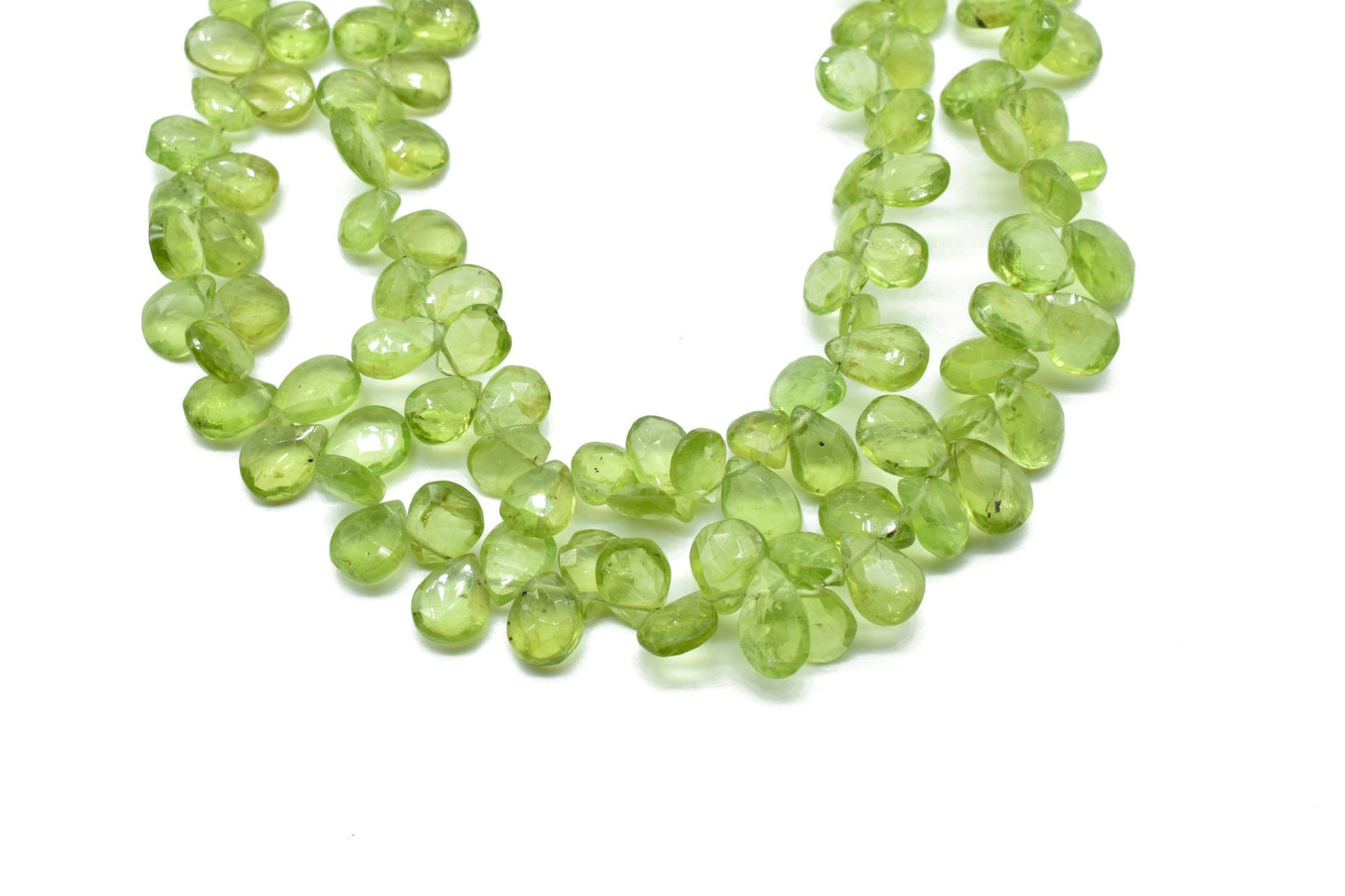 Natural Peridot Faceted Pear Shape Briolettes,Side Drill Pear Shape Beads,Peridot Pear Shape beads,green Gemstone Briolettes,6x8 Pear Shape
