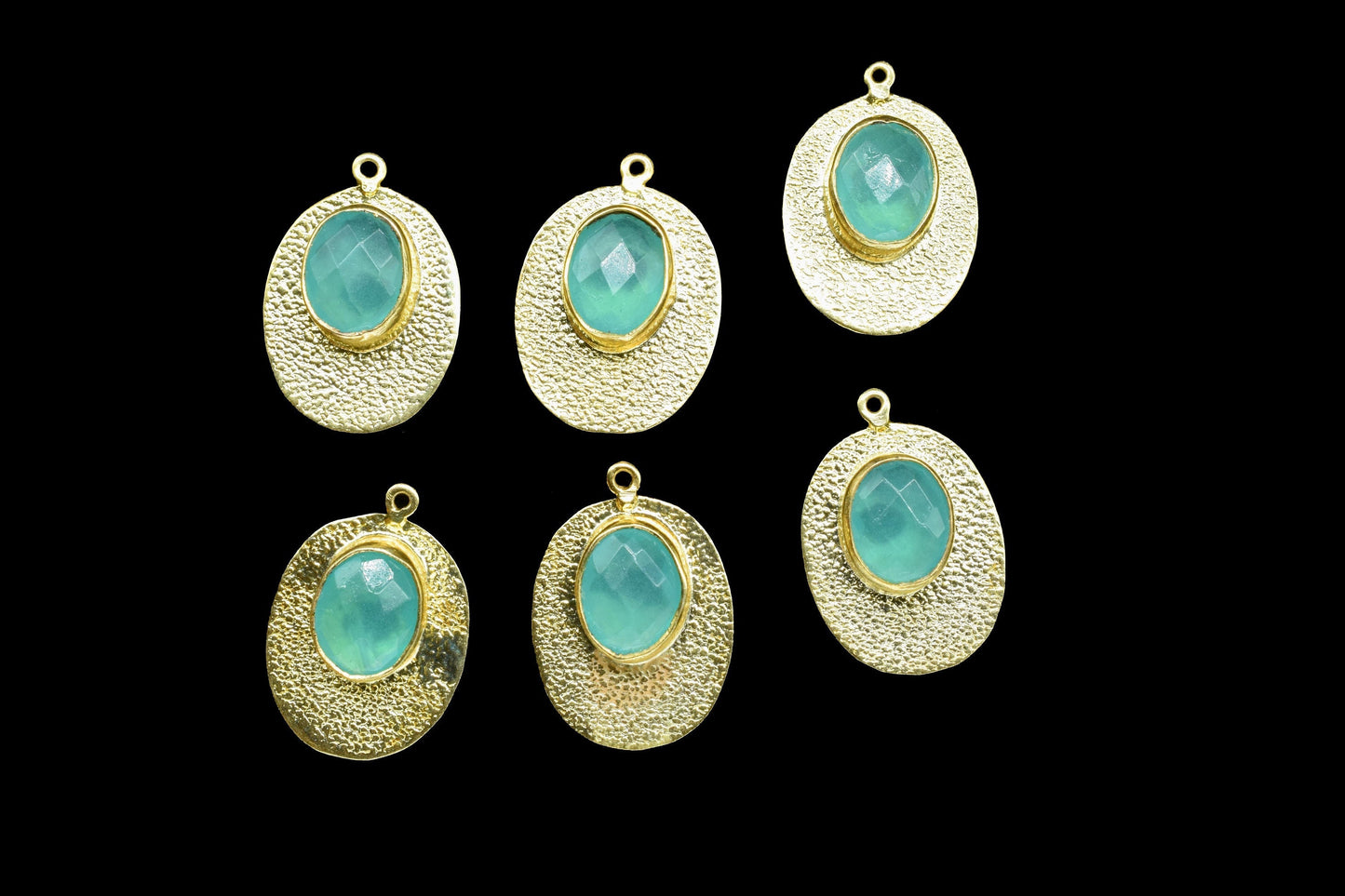 Aqua Chalcedony Pendants,Matt Pendant Charms,Oval Shape Gemstone Pendant jewelry,Finding Jewelry,Finding Oval Component Handmade Connector