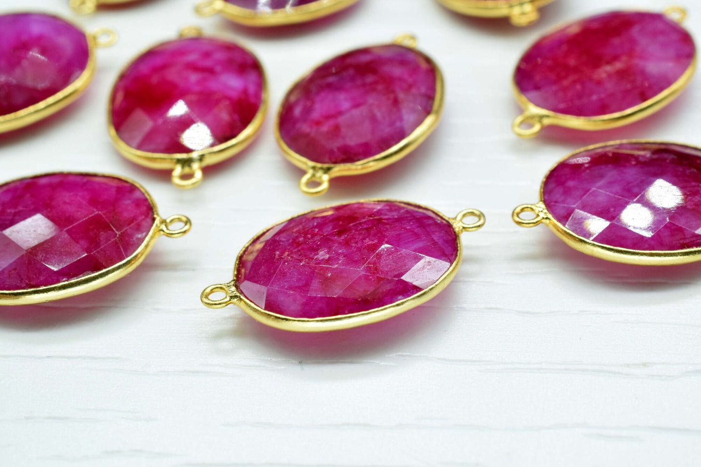 Ruby 16x20mm Bezel,charms,connector,pendant,oval ShapeGold Plated bezel,Beautiful ruby Bezel,Ruby jewelry making charm,GoldFilled bezel,boho