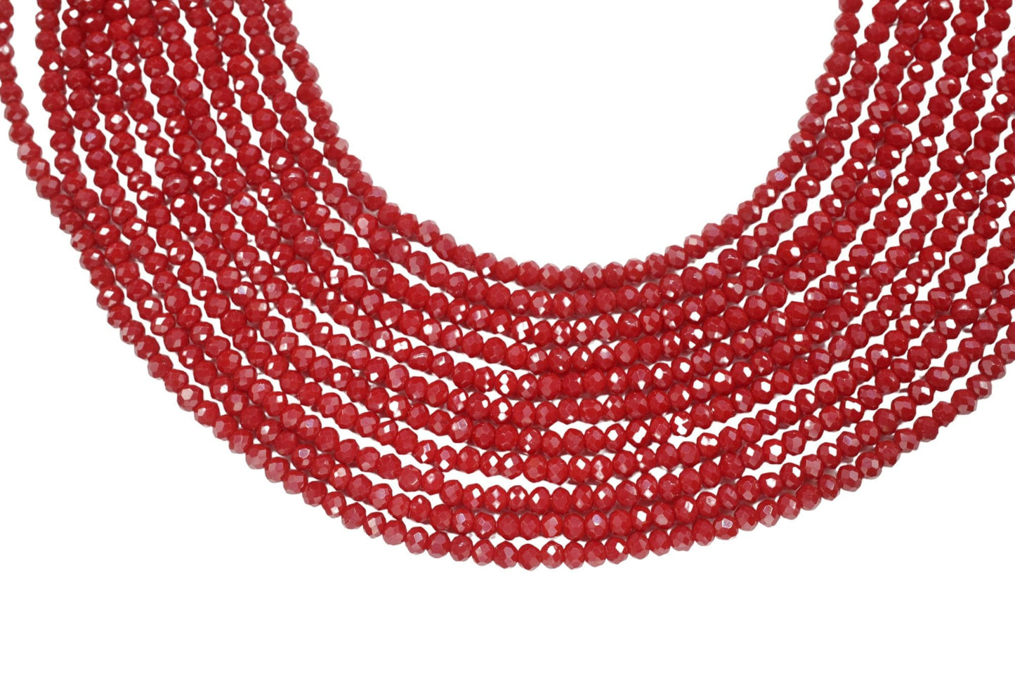 Red Ruby 3.50mm Faceted Beads,Ruby Jewelry Making beads,Red Gemstone Wholesale Beads supplier,Red Ruby Quartz Beads,Ruby Roundel Bead Strand