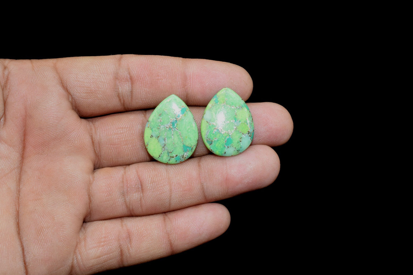 Green Copper Turquoise pear shape 18x23mm Briolette Gemstone for jewelry making,Oyster Copper Turquoise Beads,Green Copper Turquoise pendant