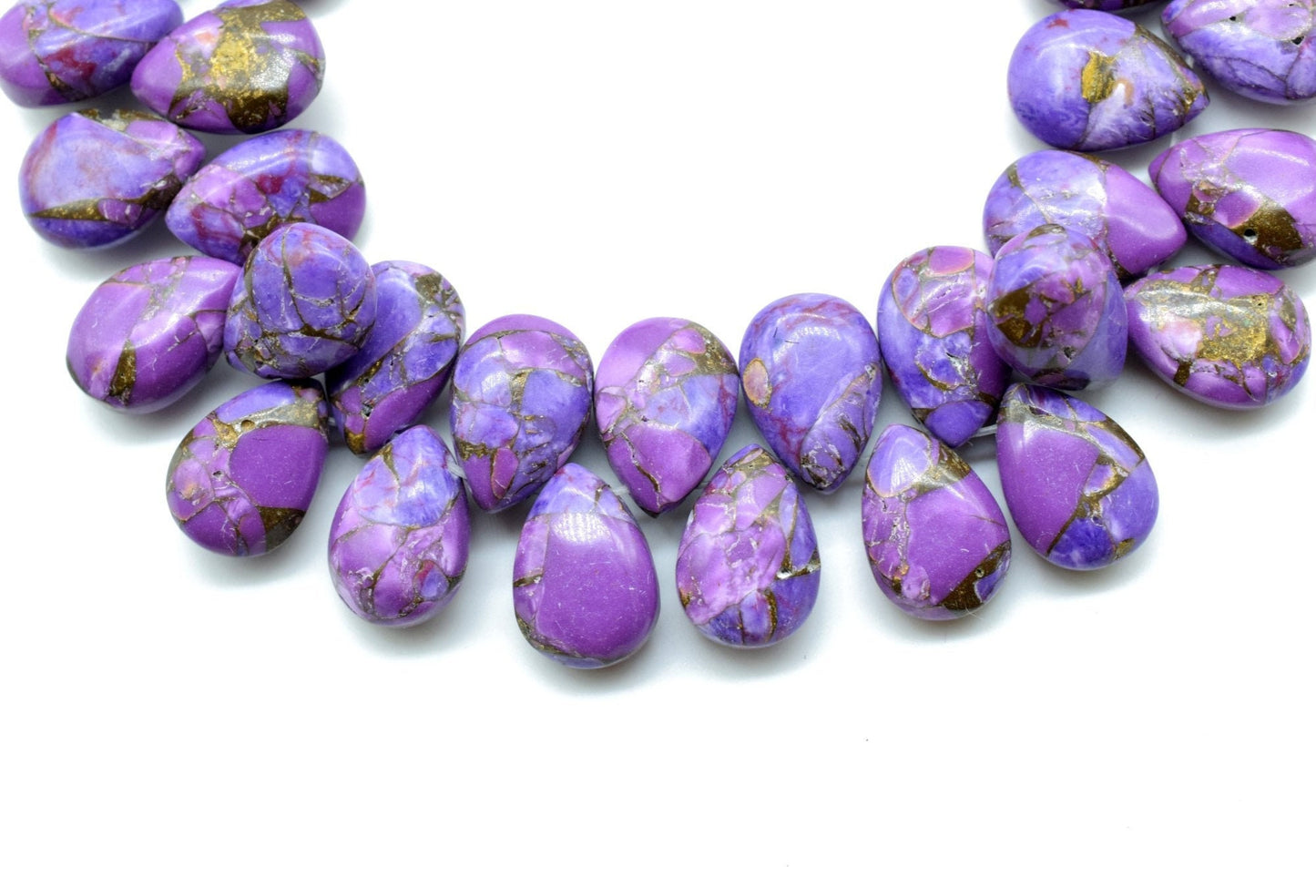 Purple Copper Turquoise 9x13mm Smooth Pear Shape Briolettes,Smooth Pear Shape Beads,Calibrated Gemstones beads,Turquoise Briolette beads
