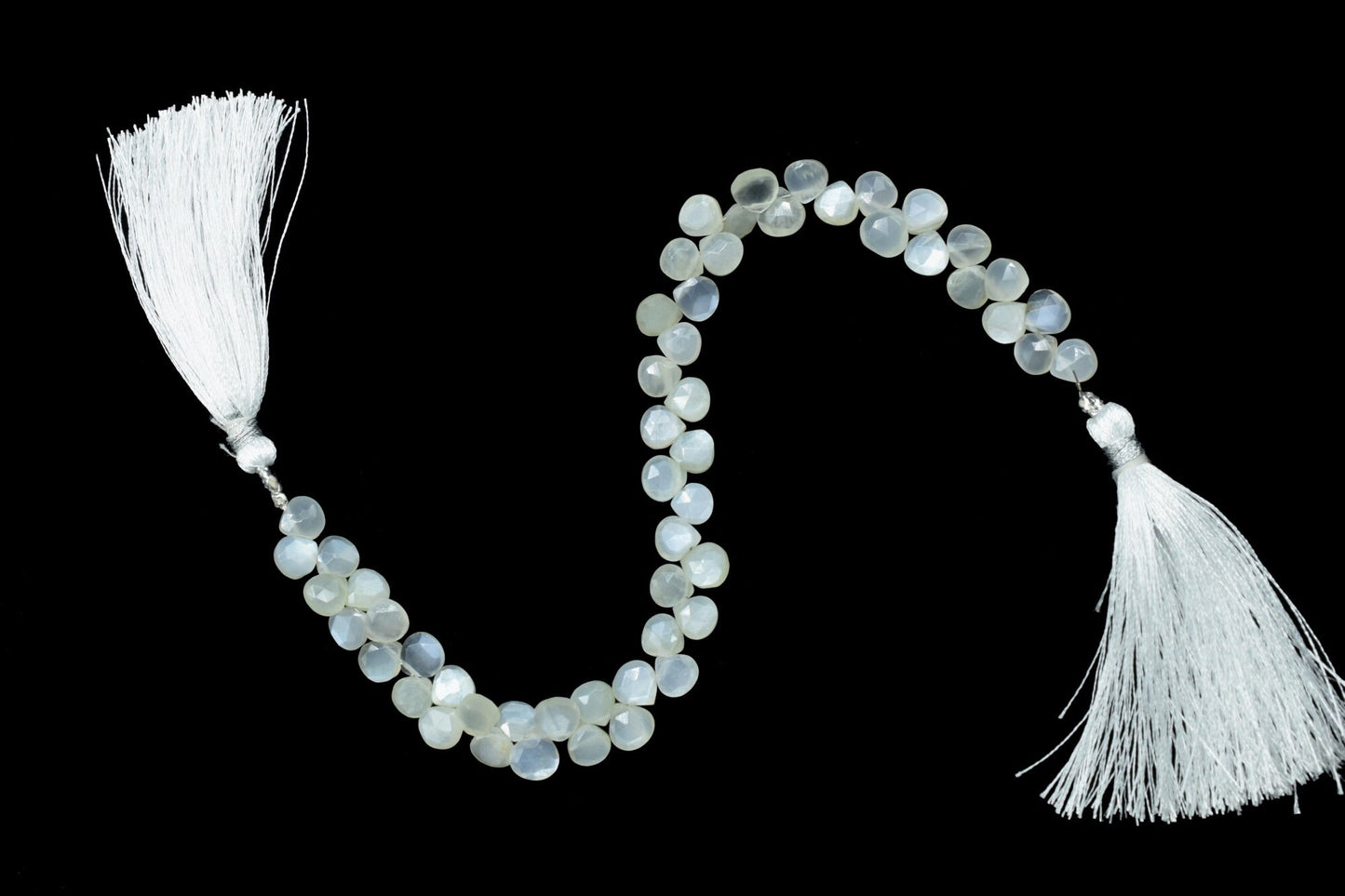 Grey Moonstone 6mm To 7mm Heart Shape Briolettes,Grey Gemstone Beads Jewelry,Grey Moonstone drops,Grey Moonstone Briolette,Grey Moonstone