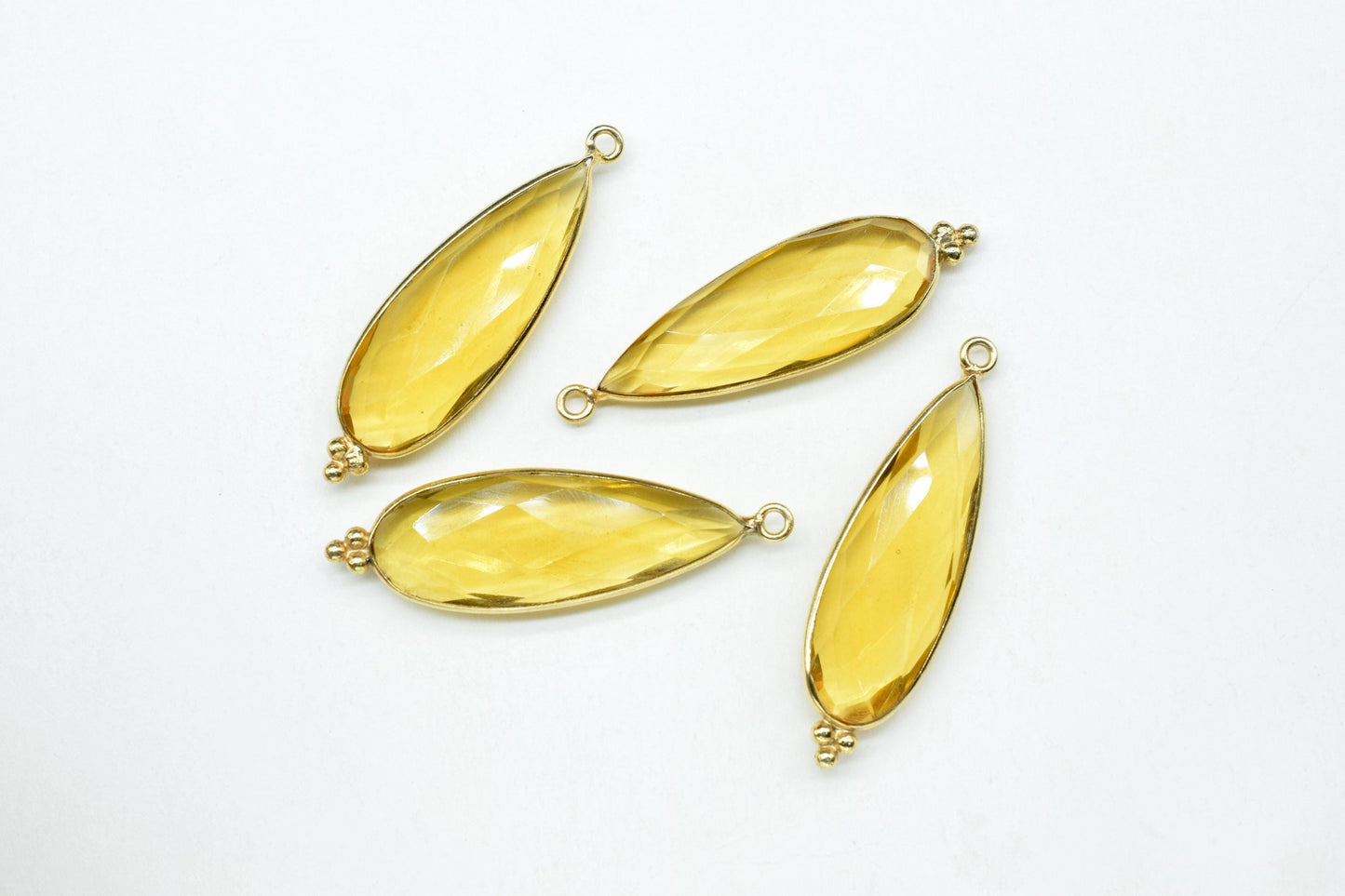 Citrine Quartz 10x30mm Bezel charms,Citrine Pendants,Jewelry making Connectors,Yellow Gemstone Bezel Connectors,Designer Bezel charms,Gifts