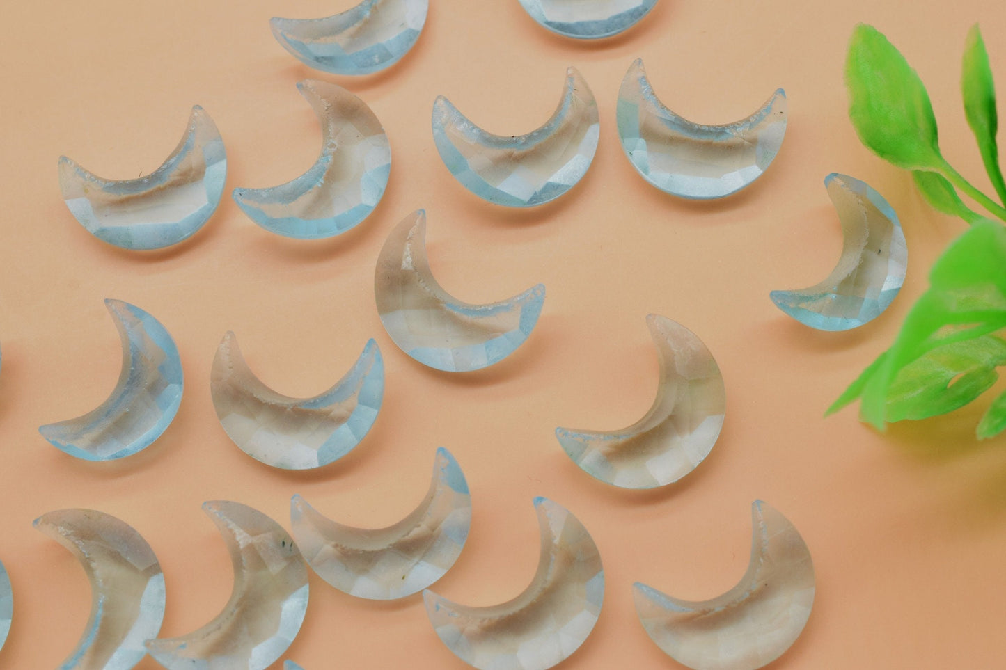 Sky Topaz 15mm Faceted Moon shape briolette,Gemstone Jewelry,Moon Shape Fancy Bead,Crescent Moon Shape Stone,Sky Blue Topaz Gemstone jewelry