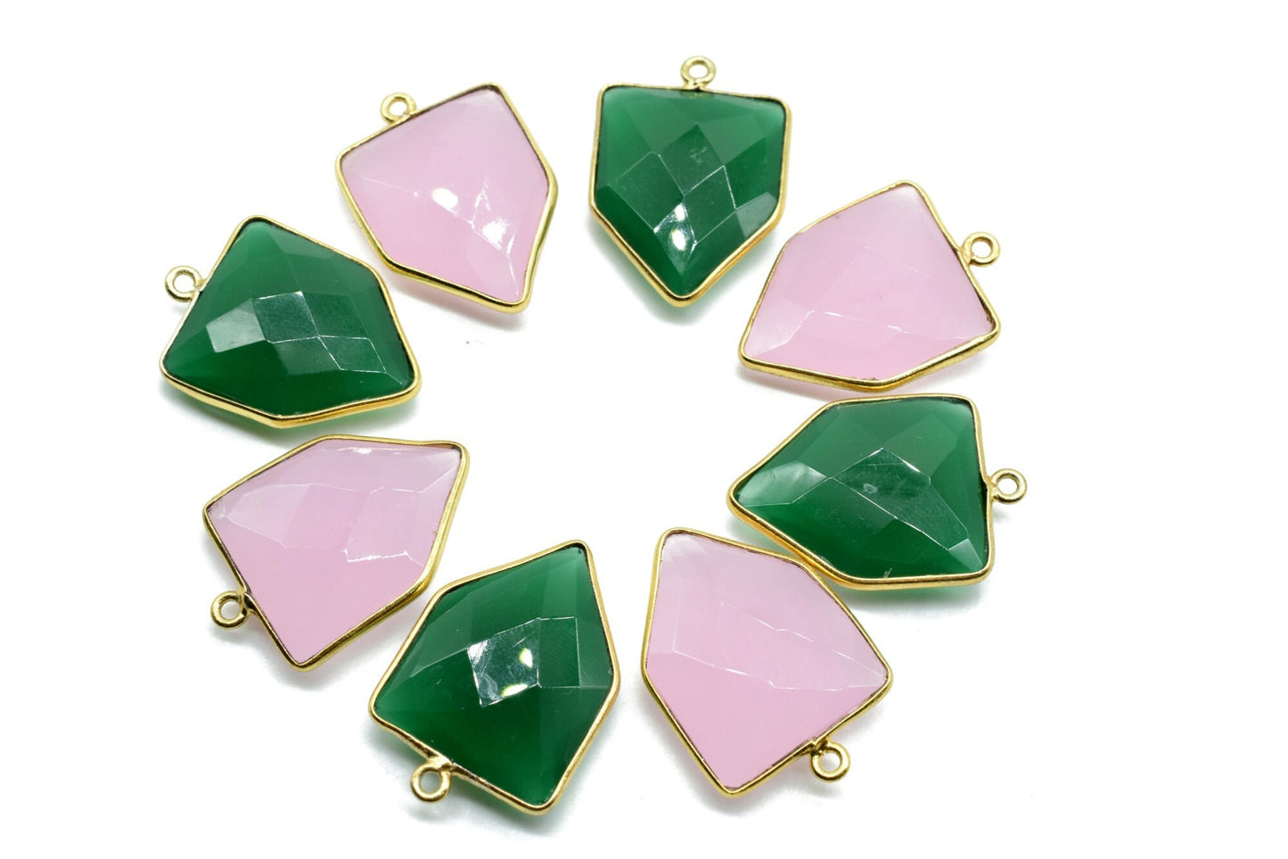 Green Onyx 17x22mm Bezel charm,Green Onyx fancy pendant,Green Onyx Gold Plated bezel,Gold Vermeil Bezel,jewelry making charms,Gold-Filled