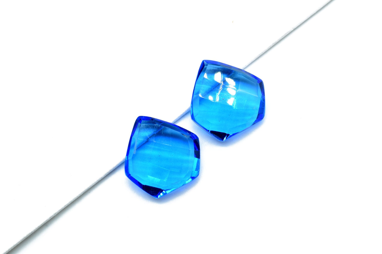 London Blue Topaz Fancy Shape Briolettes,15mm Fancy Shape Beads,Fancy Briolette,Quartz Jewelry Beads,Jewelry Making Supplies,15mm Fancy bead