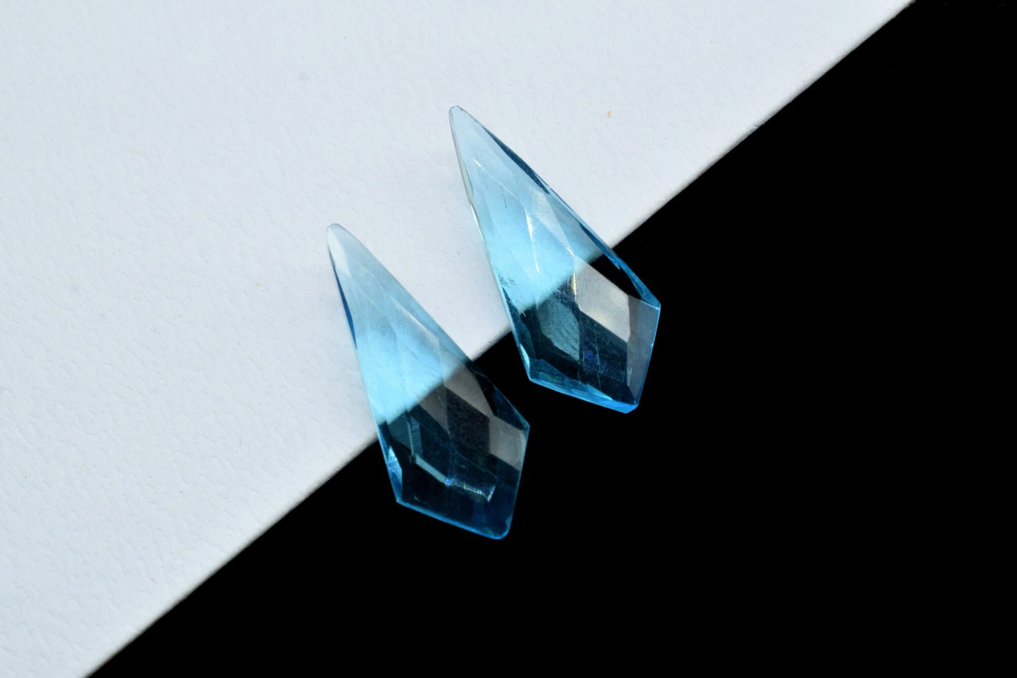 Sky Blue Topaz Fancy Pear Shape Beads,12x27mm Peardrop Briolettes,B T Quartz Pear Shape Briolettes,Drill Gemstone,Hydro Quartz jewelry,Gift