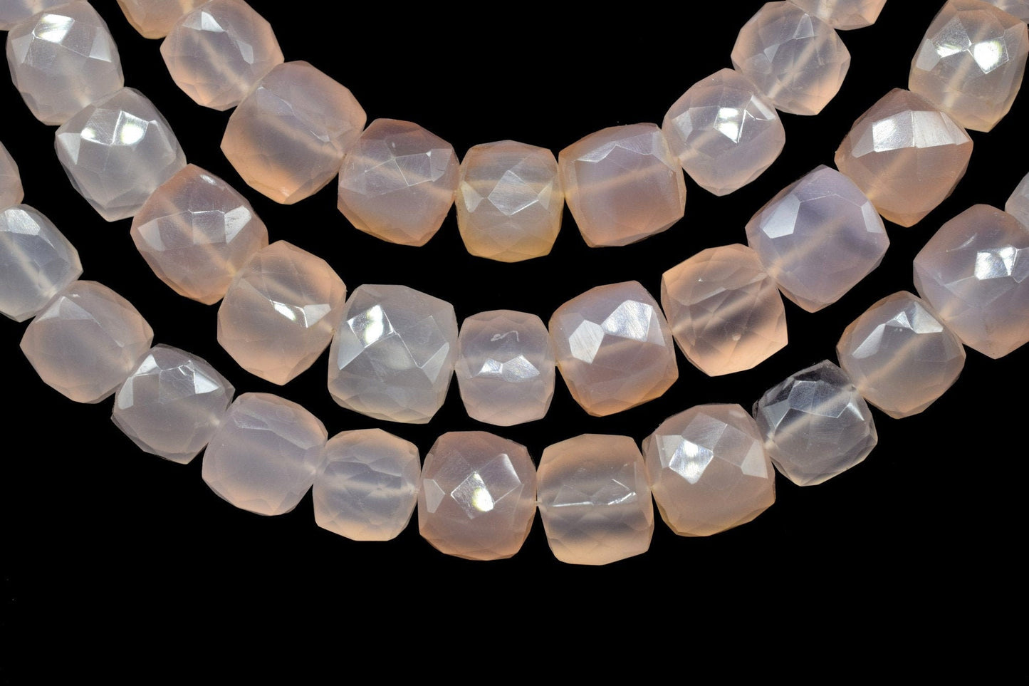 Pink Chalcedony Faceted Cube Beads, Pink Chalcedony Faceted Box,Square Dice Cube beads,8mm Pink Chalcedony Cube,Chalcedony For Jewelry beads