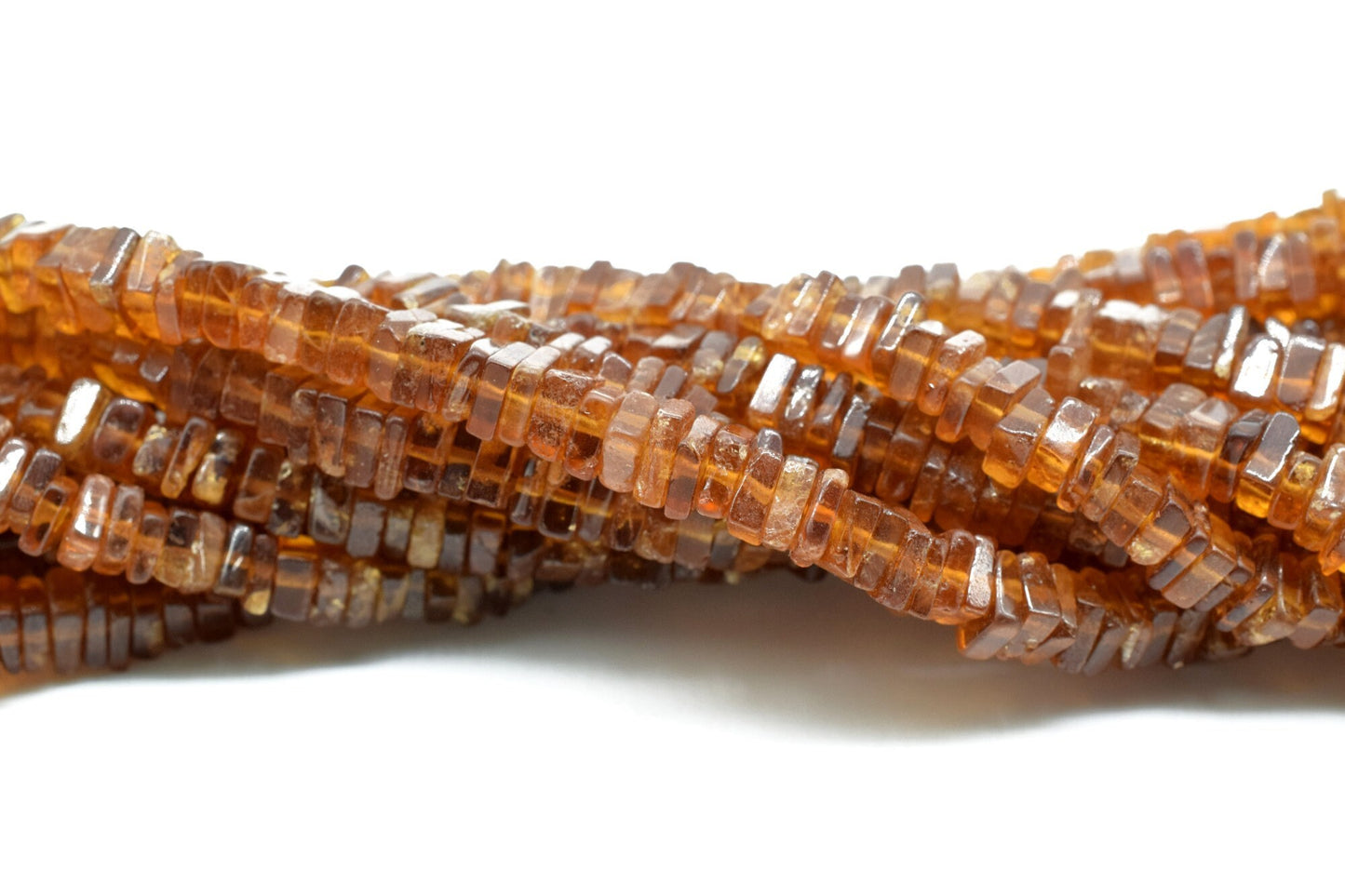 Hessonite Garnet 4 to 6mm Gemstone Smooth Square Heishi Beads,Minimalist Handmade Jewelry Birthstone,Handcut Heishi beads,garnet Heishi bead