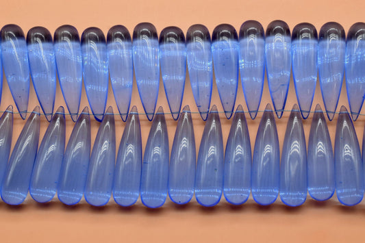 Tanzanite Long drop 8x30mm smooth Briolettes,Tanzanite Quartz Faceted Long Drop Loose Gemstone, Matching Pair, Calibrated Briolette