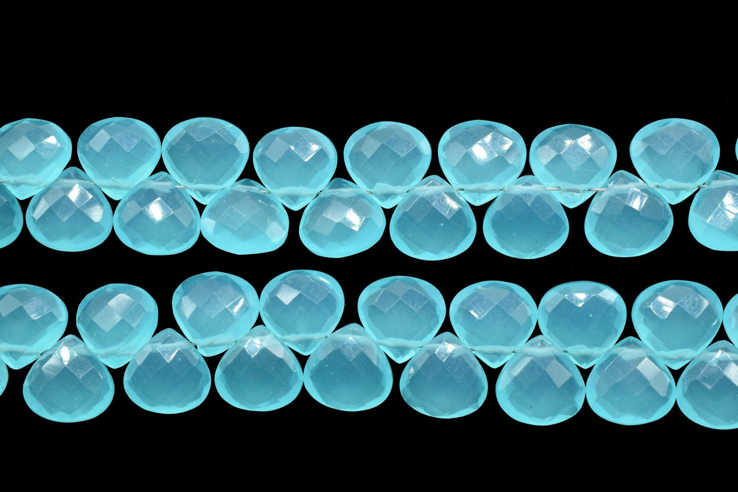 Peru Chalcedony 10mm Faceted heart Shape Briolettes,Jewelry Making Gemstone,Pear Shape Beads,AAA Briolettes,Peru Chalcedony Teardrop Beads