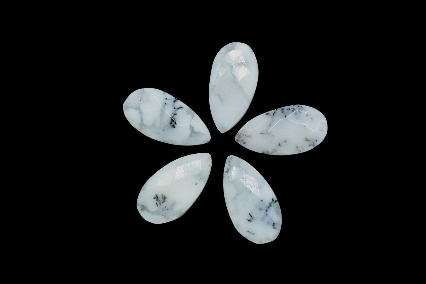 Dendrite Opal 8x16mm Faceted Pear Shape Briolettes,Teardrop Beads,Semi-Precious Gemstones Bead,Calibrated Pear Bead,Dendrite Opal pear