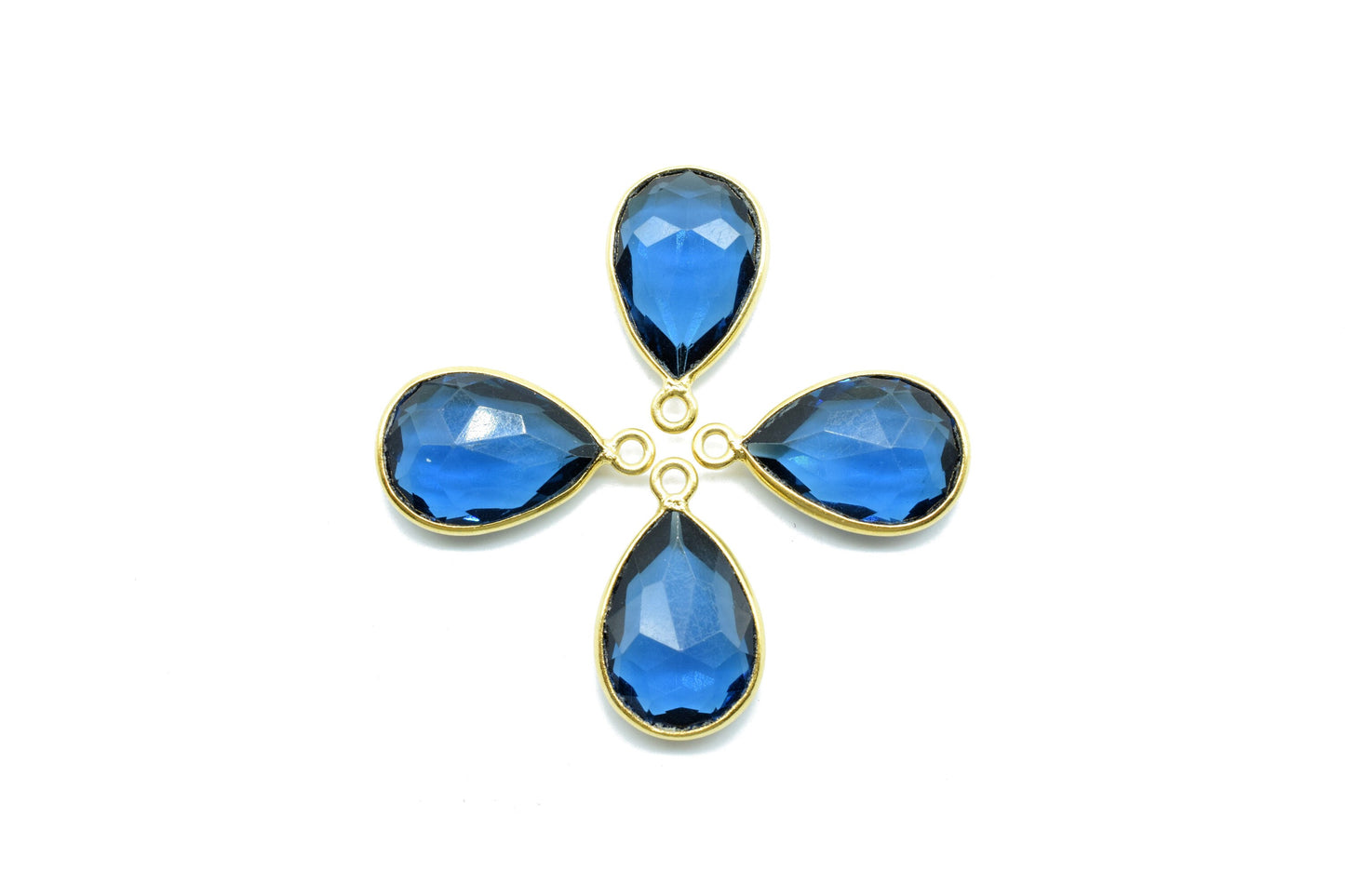 Kyanite 9x13mm pear shape single bail charm,Kyanite Teardrop Gold Plated bezel,Kyanite Bezel,jewelry making charm,Kyanite Handmade charms