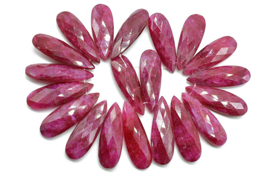 Natural Ruby Long drop 10x30mm Briolettes, Briolette, Ruby Tear Drop Briolettes,Ruby jewelry supplies, drops, jewelry making beads