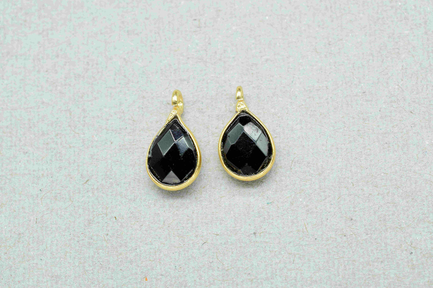Black Onyx Earring Connector, 6x8mm Onyx Component Supply, Studs Connector, Earring supplies, Black Onyx Studs, Black Onyx Jewelry Making