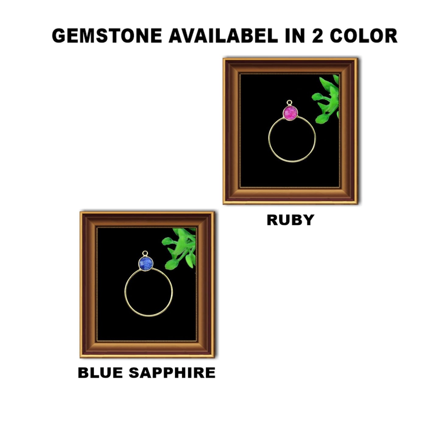 Ruby Findings Pendants,Diy Components Earring,Craft Supplies,Handmade Beads Jewelry,Findings Round Bezel Pendant,Single bail Station Link