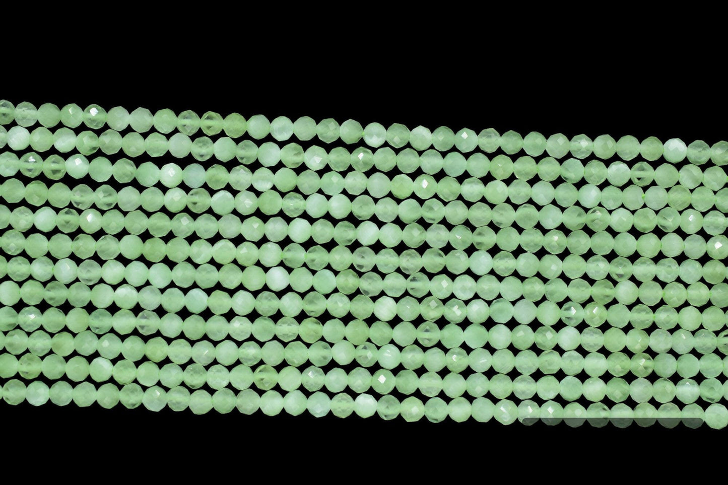 Prehnite AAA Faceted beads/Green Gemstone beads/Rondelle Beads/Jewerly Making Beads/Micro Cut Beads/Loose Gemstone Beads/Wholesale Beads