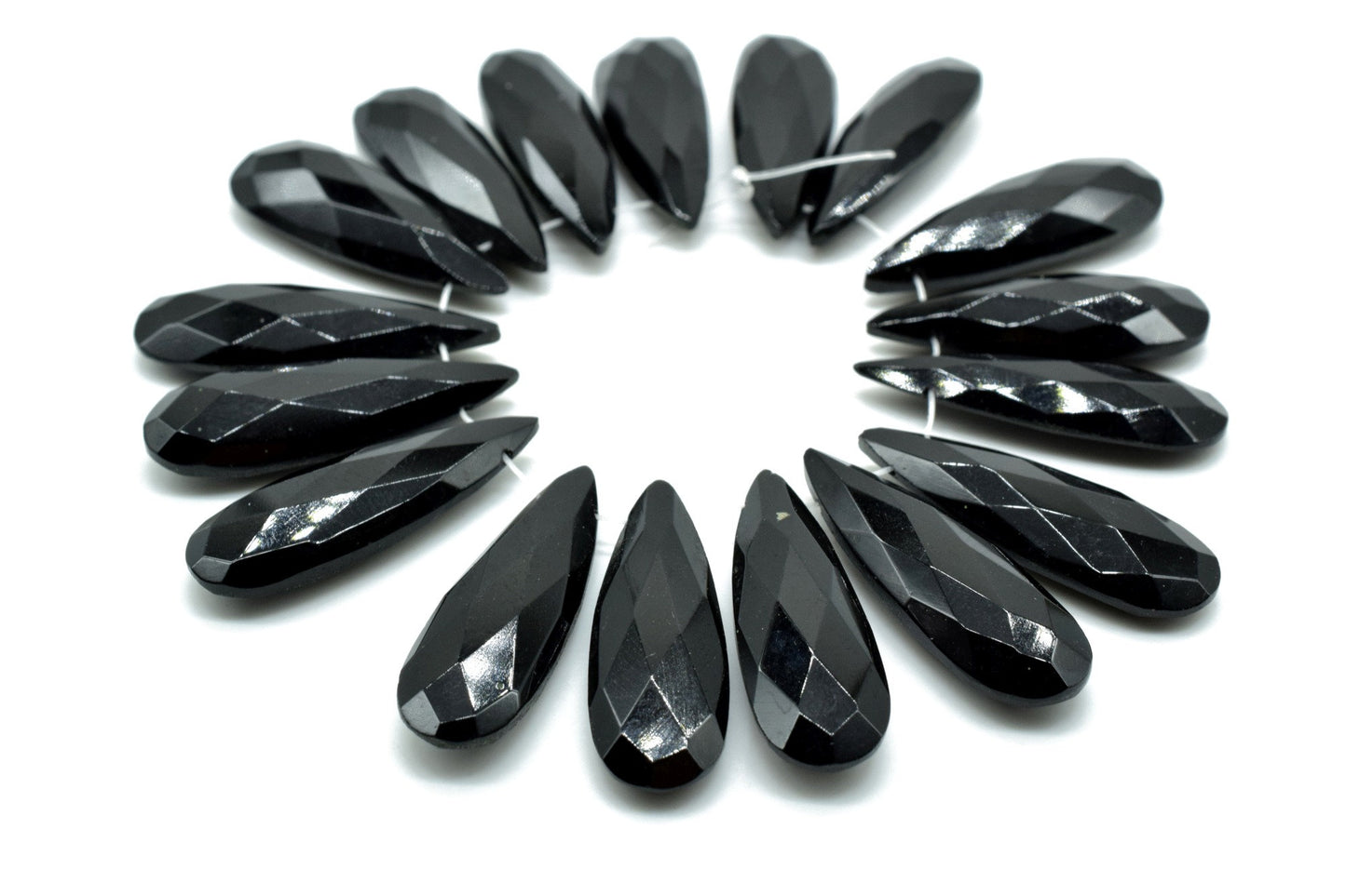 Black onyx Long drop 10x30mm Briolettes,Black onyx T drilled Briolette,Tear Drop Briolettes,jewelry supplies,Top Quality Briolette,Jewelry