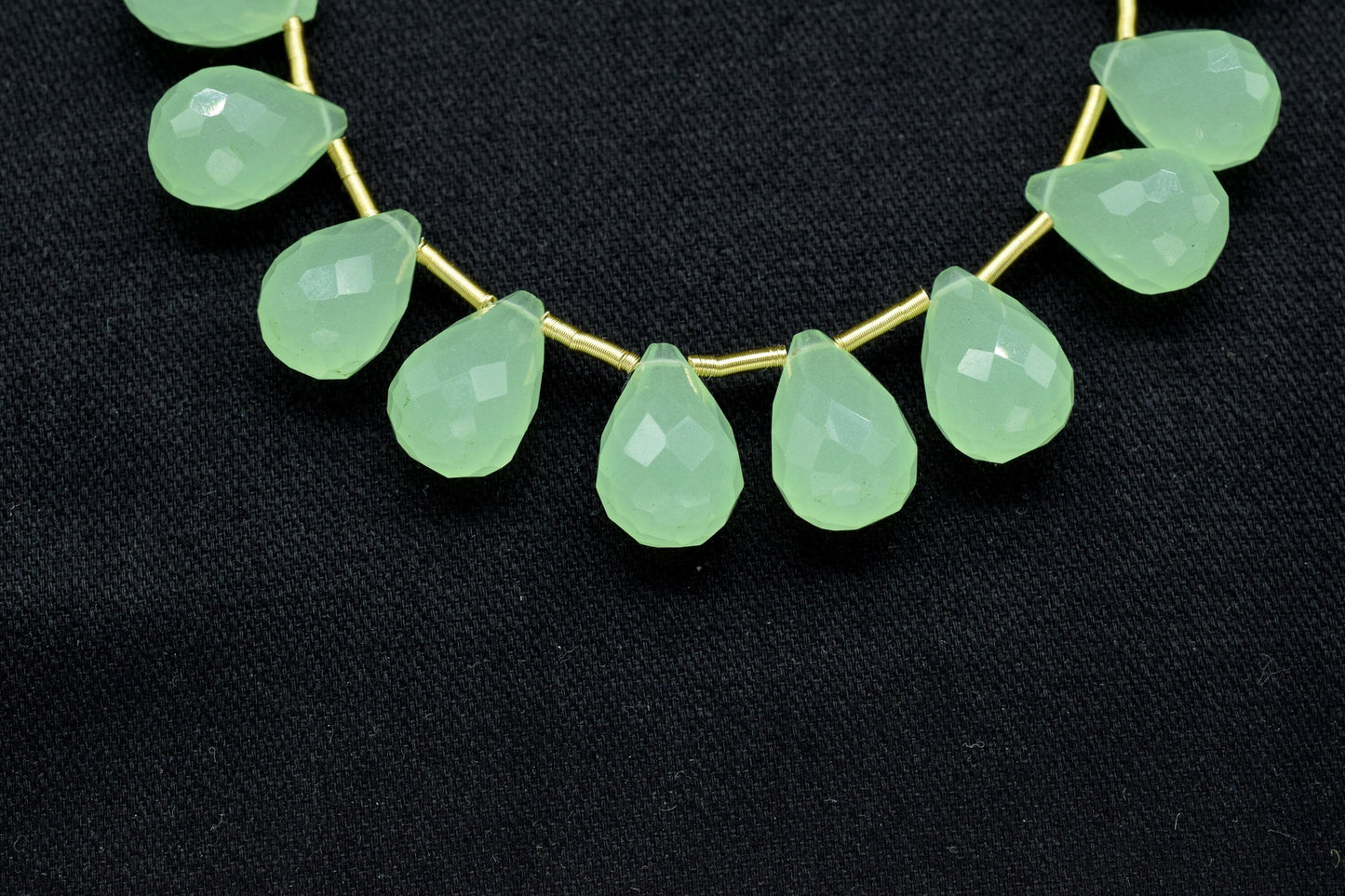Prehnite Faceted drops Shape Briolette,10x14mm Drop Beads,Prehnite Faceted Teadrop Briolette , AAA Quality Briolette Beads.jewelry beads