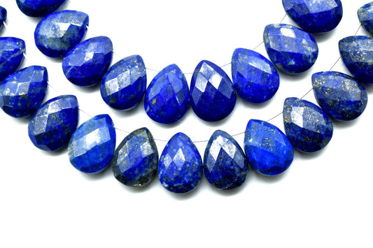 Natural Blue Lapis Lazuli Gemstone 8x12mm Pear shape Briolettes,Lapis Lazuli Faceted Pear Shape Beads, Pear Shape Briolette,Blue Gemstones
