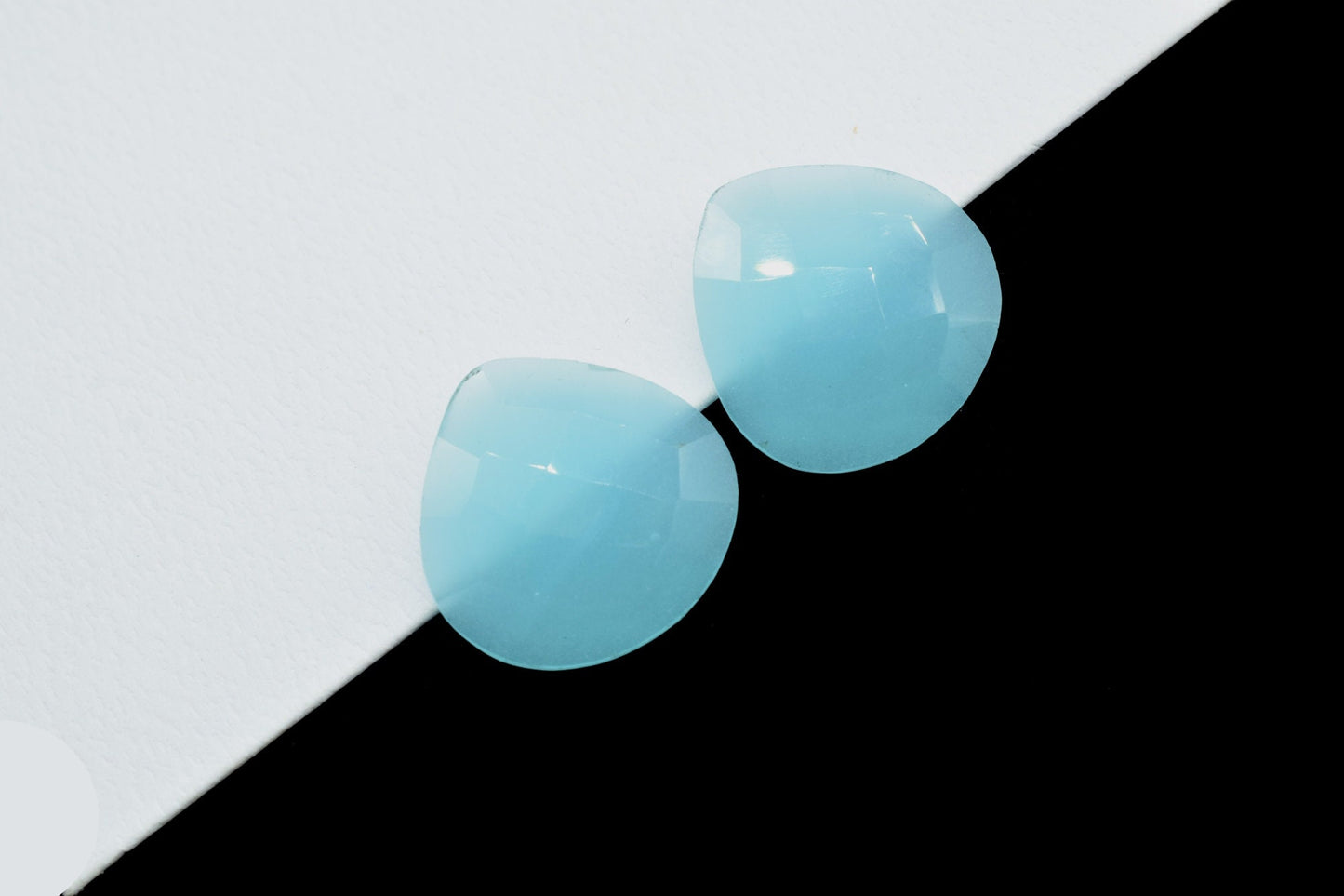 Aqua Chalcedony 20mm Faceted Heart Shape Beads,Aqua Chalcedony Briolettes,Heart Shape Briolette,Gemstone In low Price,Aqua Beads for jewelry