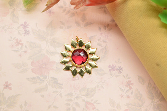 Handmade Findings Pendants,Flower Pendant Charms,Gemstone Beads Jewelry,Station Bezel Link,Craft Supplies,Star Charms Single Bail Connector