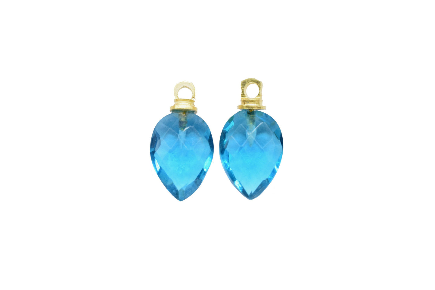 Multi Gemstone briolettes Pendant,Handmade Jewelry Making Craft,Pear Shape Pendant,Earring Connector,Drill Pendant Charms,Beads Pendant Gift